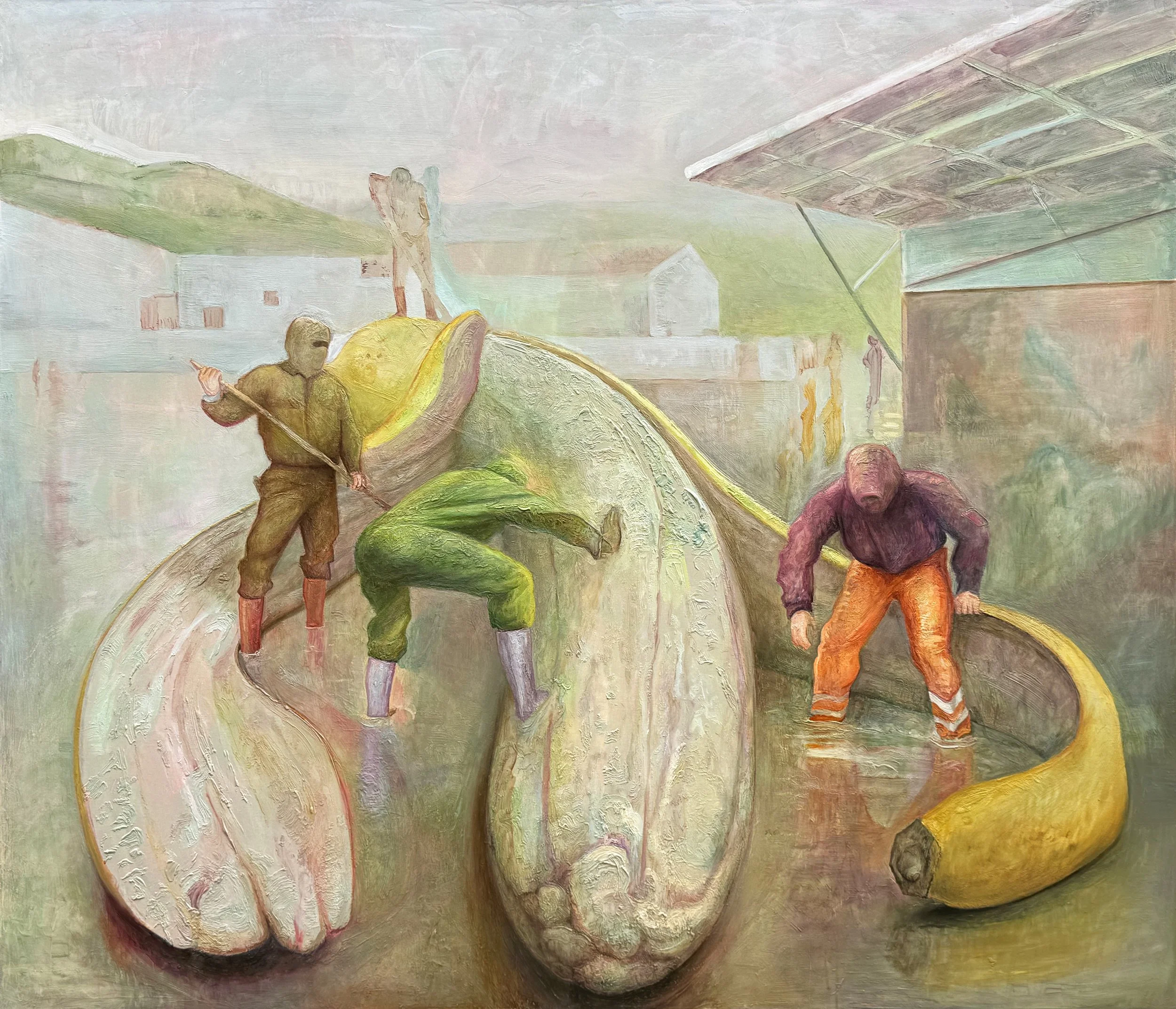 Radioactive Dissection — 2024, oil on canvas /// 52x60 (133x153)