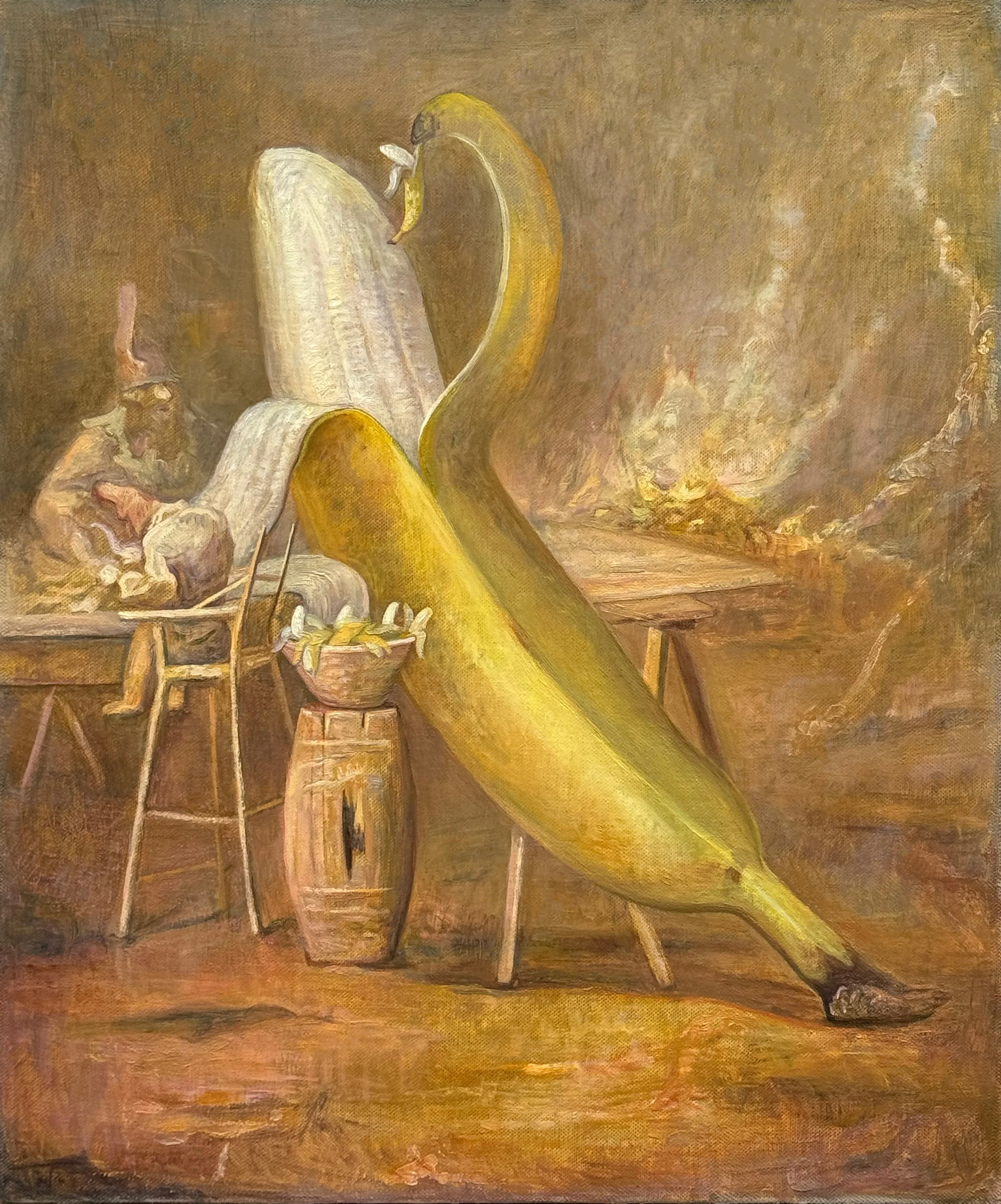 Feast of Phallacies — 2024, oil on linen 36x30 (92x77)