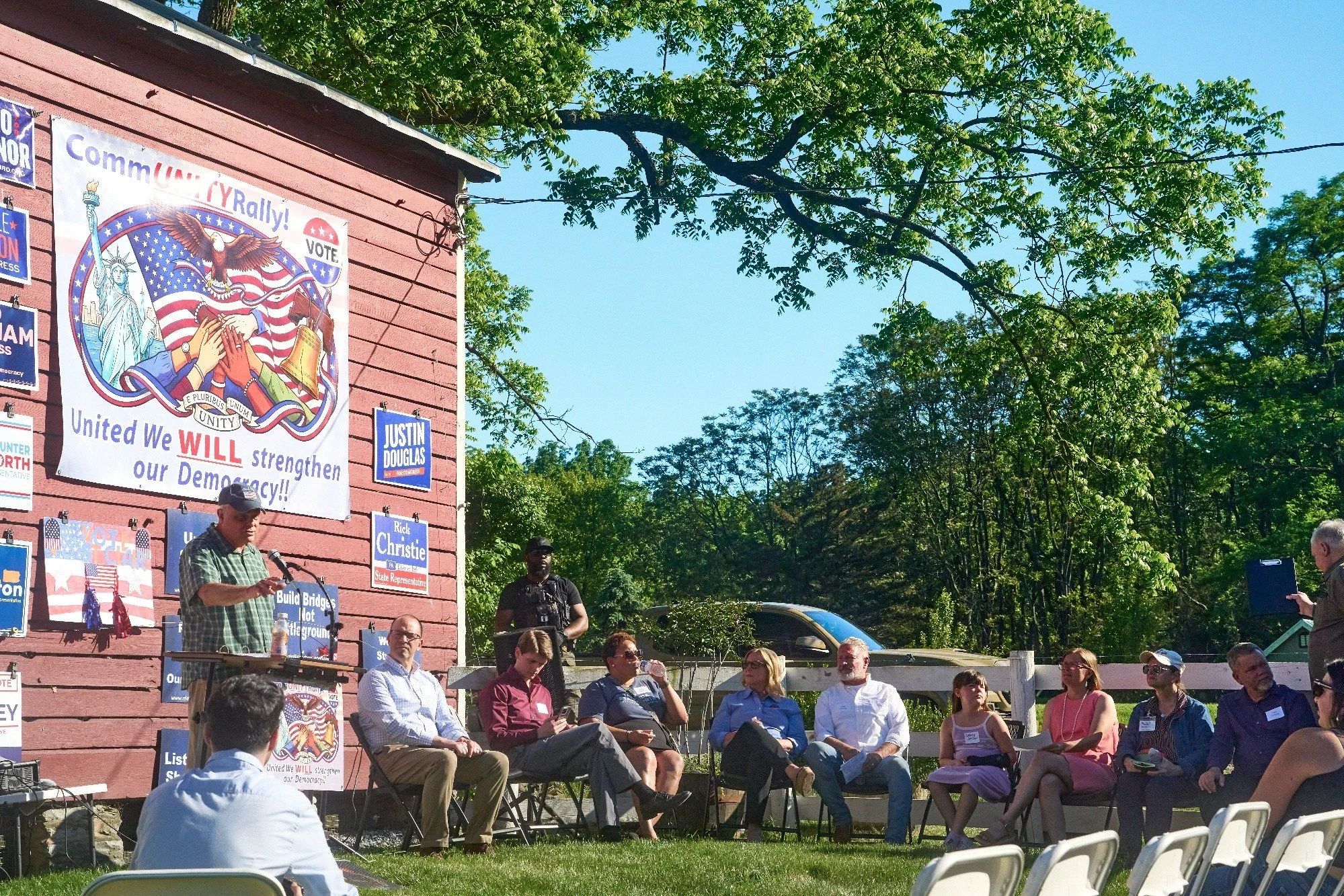 Was thrilled to attend and speak at the commUNITY rally. Our country is experiencing an inflection point where political polarization is threatening to destroy our state and republic. 

Our only way through this quagmire is to prove we sincerely are 