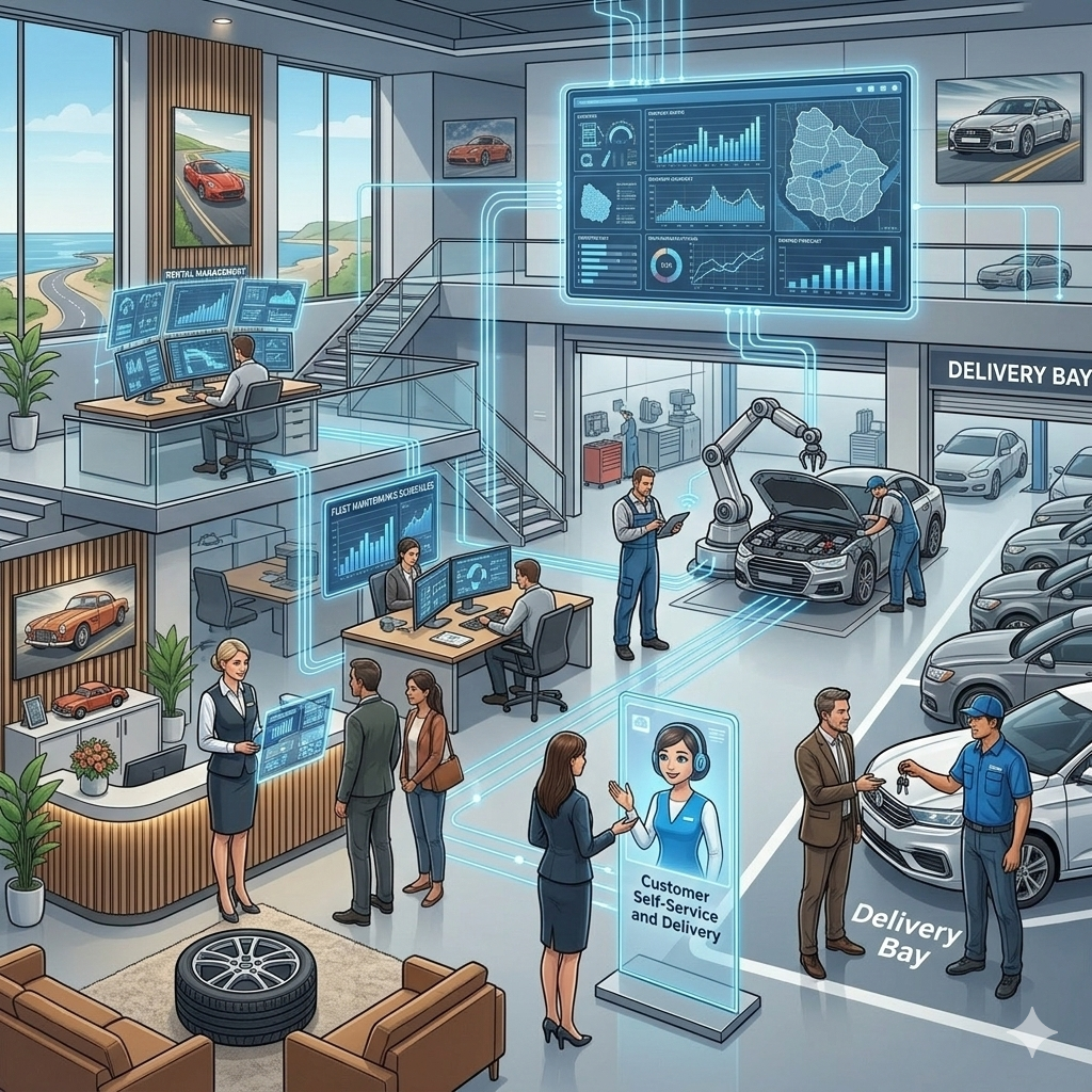 Gestión de Rentadoras y Servicio Automotríz