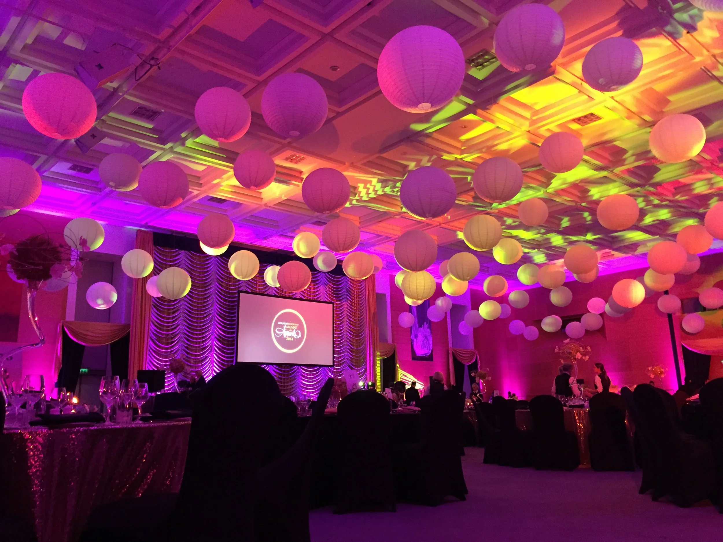 Event Draping and lanterns