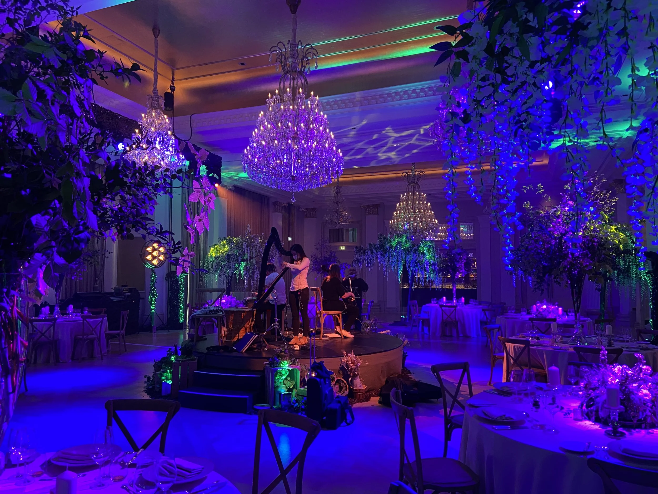 The overall effect is theatrical yet elegant—an otherworldly setting where guests can dine, celebrate, and feel as though they’ve stepped into a fantasy world.