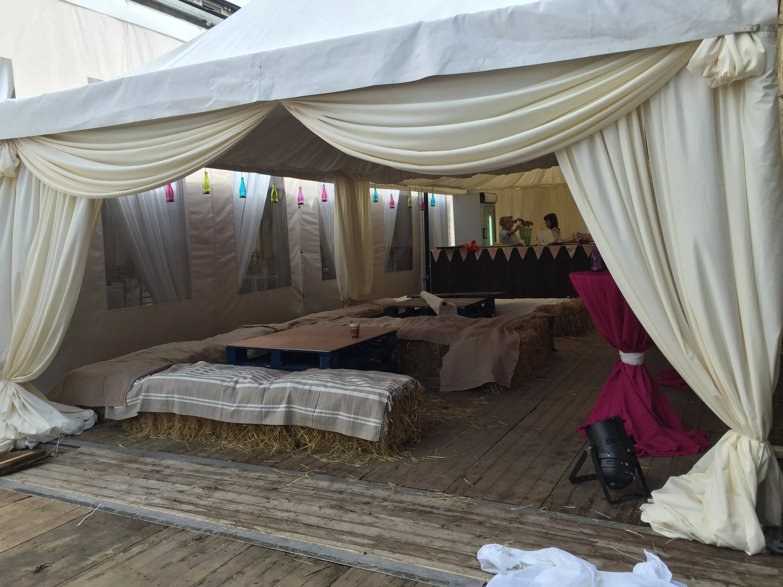 Marquee Pagoda Dressing for Marquee Weddings