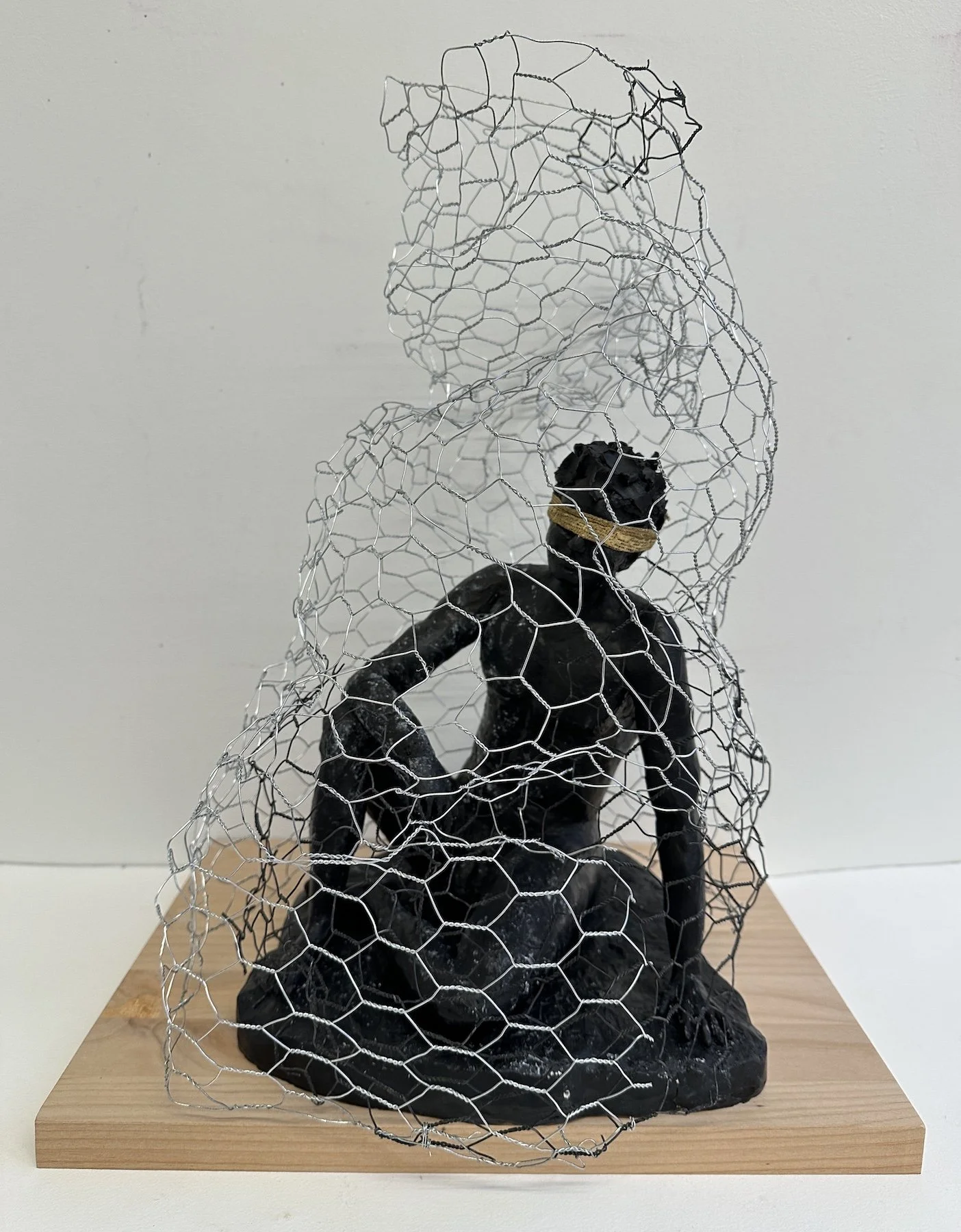 Still Allowed to Dream, Fired Clay, Wire, Ink, 19.5 x 12 x 14 inches