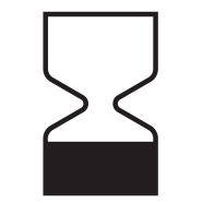 Simple black hourglass icon