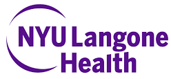 NYU Langone Health logo in purple and black text