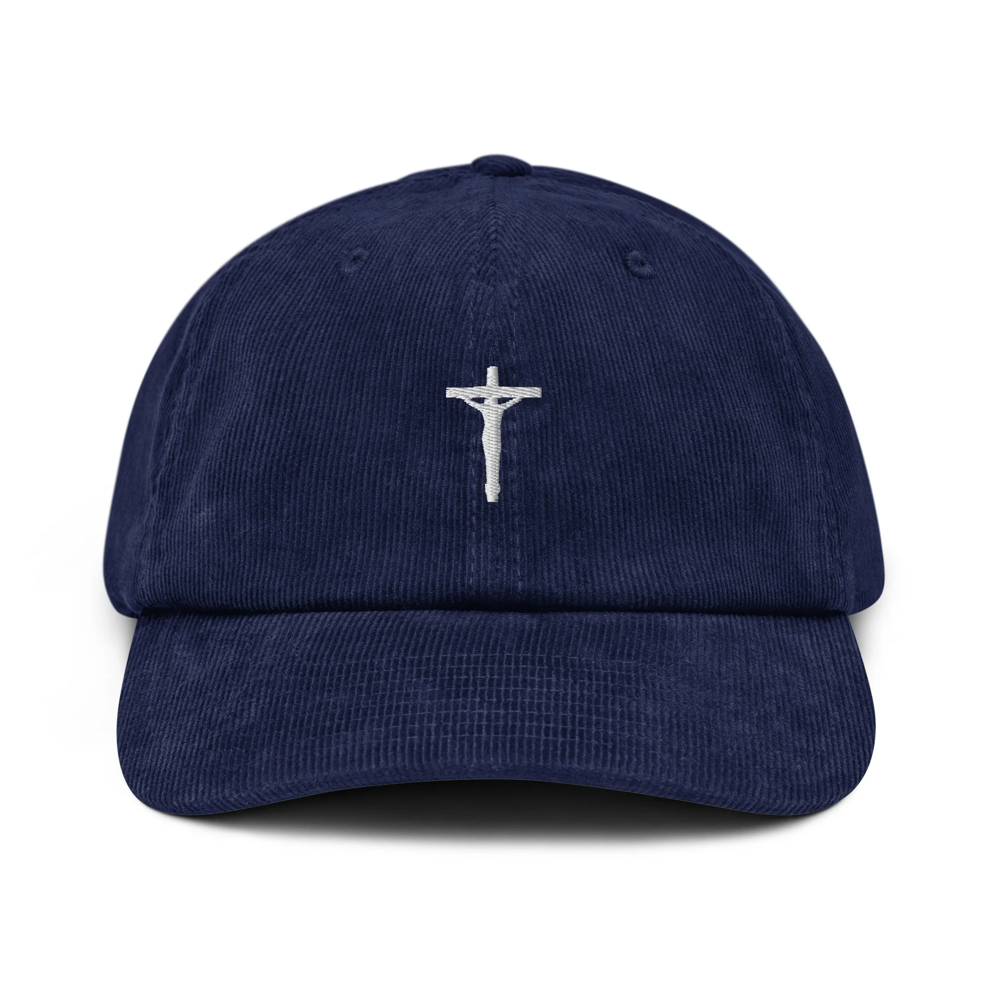 Cross 100% Cotton Corduroy Hat (Navy Blue)