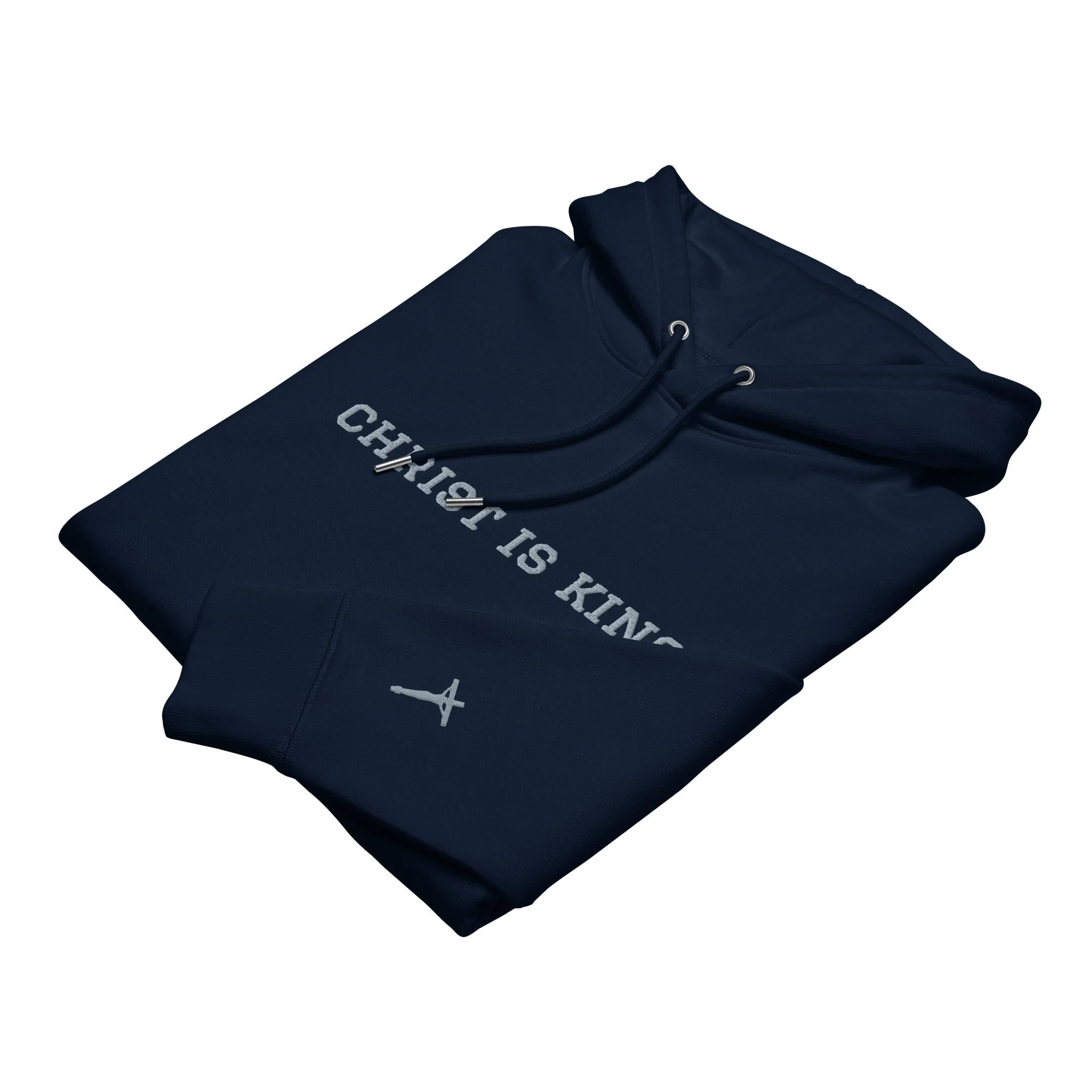 Christ Is King 100% Cotton Hoodie (Navy Blue)