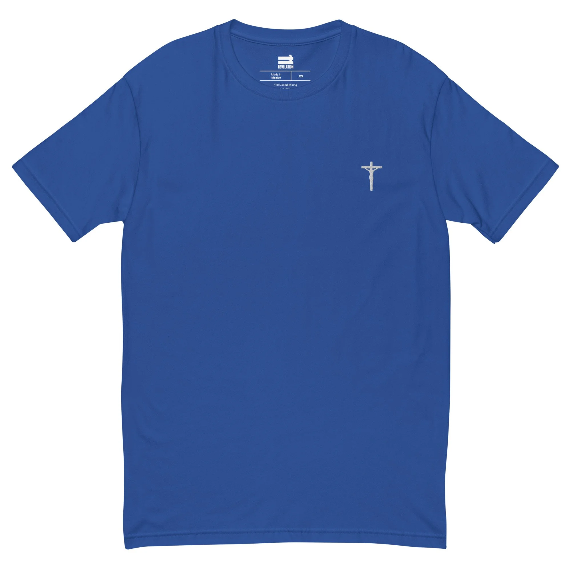 Cross 100% Cotton Short Sleeve T-shirt (Blue and Midnight Navy)
