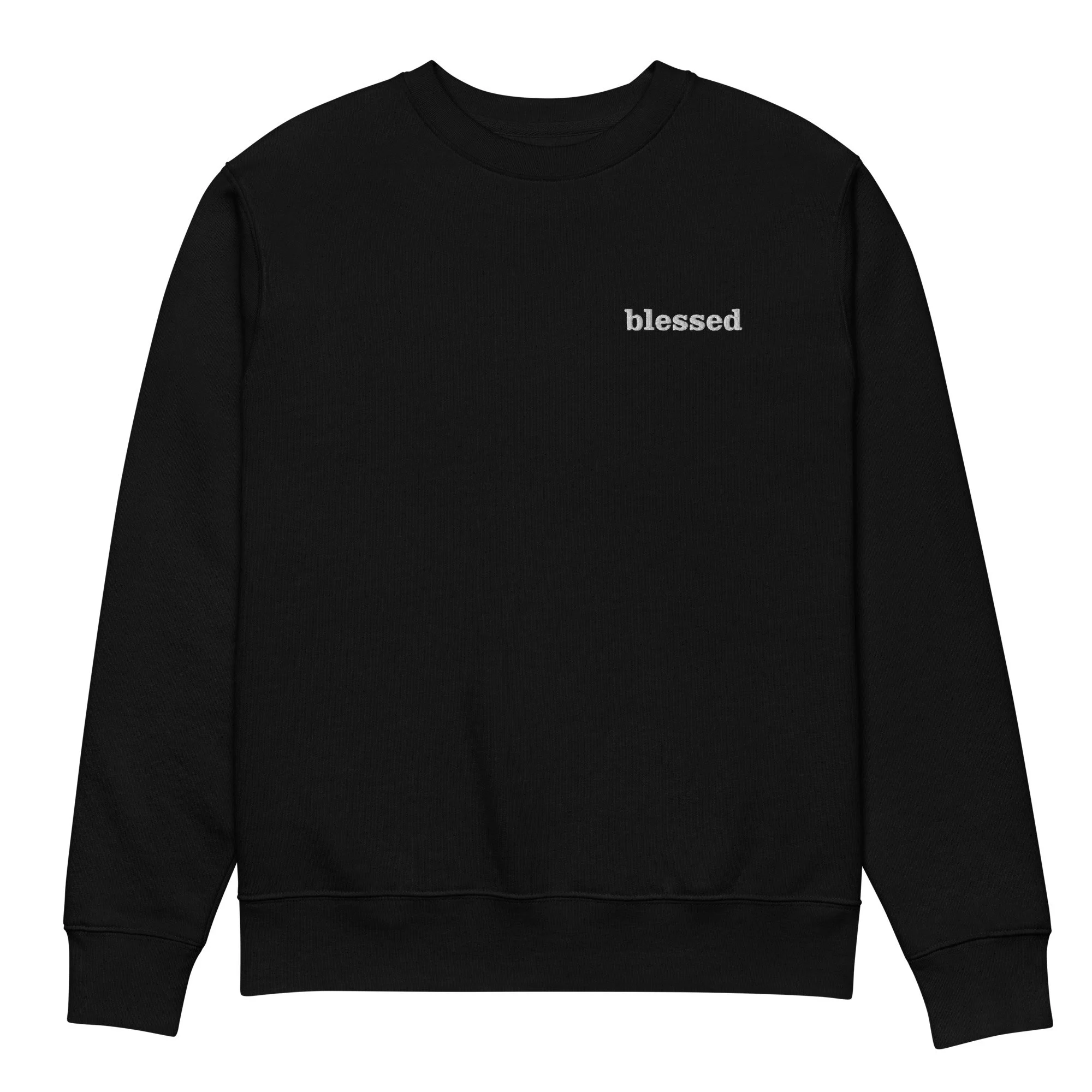 Blessed 100% Cotton Sweatshirt (Black)
