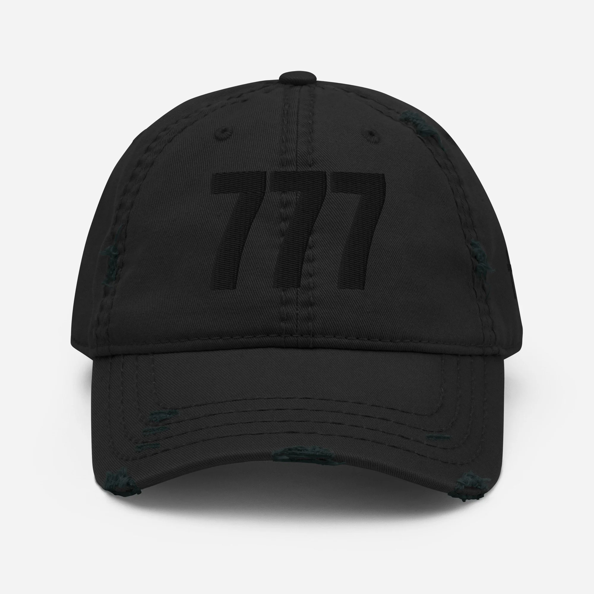 777 100% Cotton Black Hat