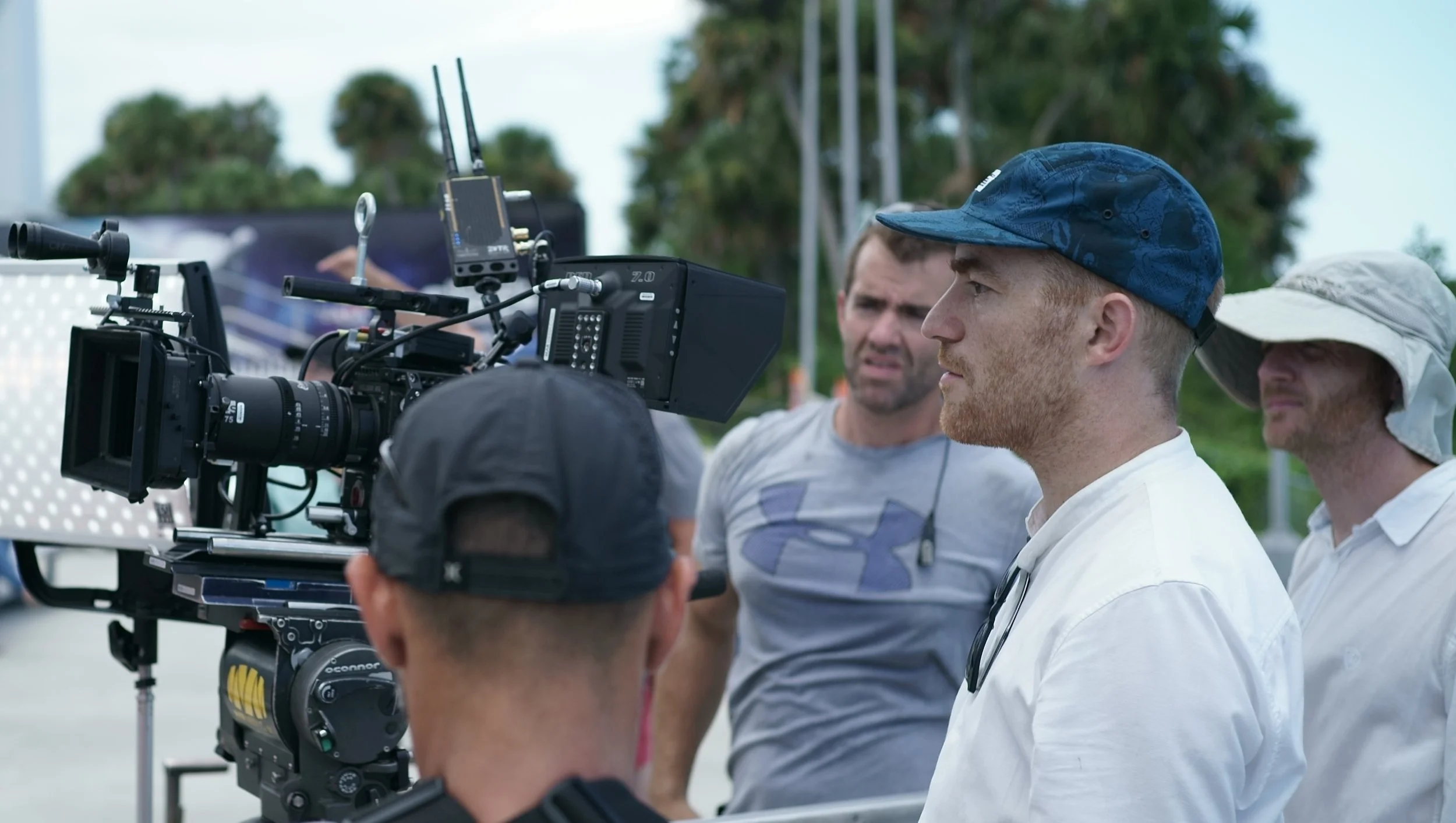 Tomas Leach on set of 'The Day Ray Impaled Himself on the Fence' 