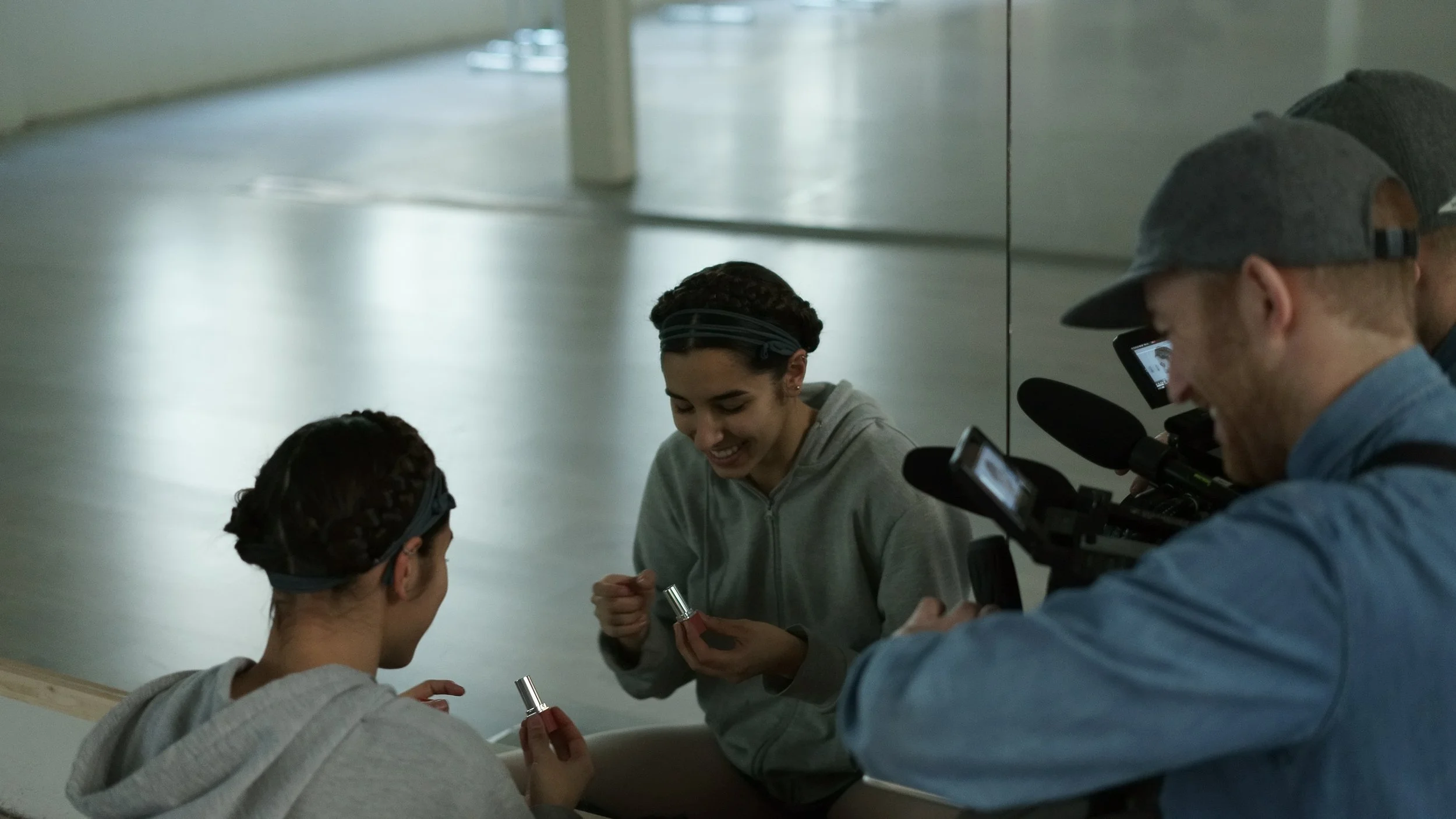 Behind the scenes filming Alba for the film Alba: Not Everyone Will Be Taken Into the Future