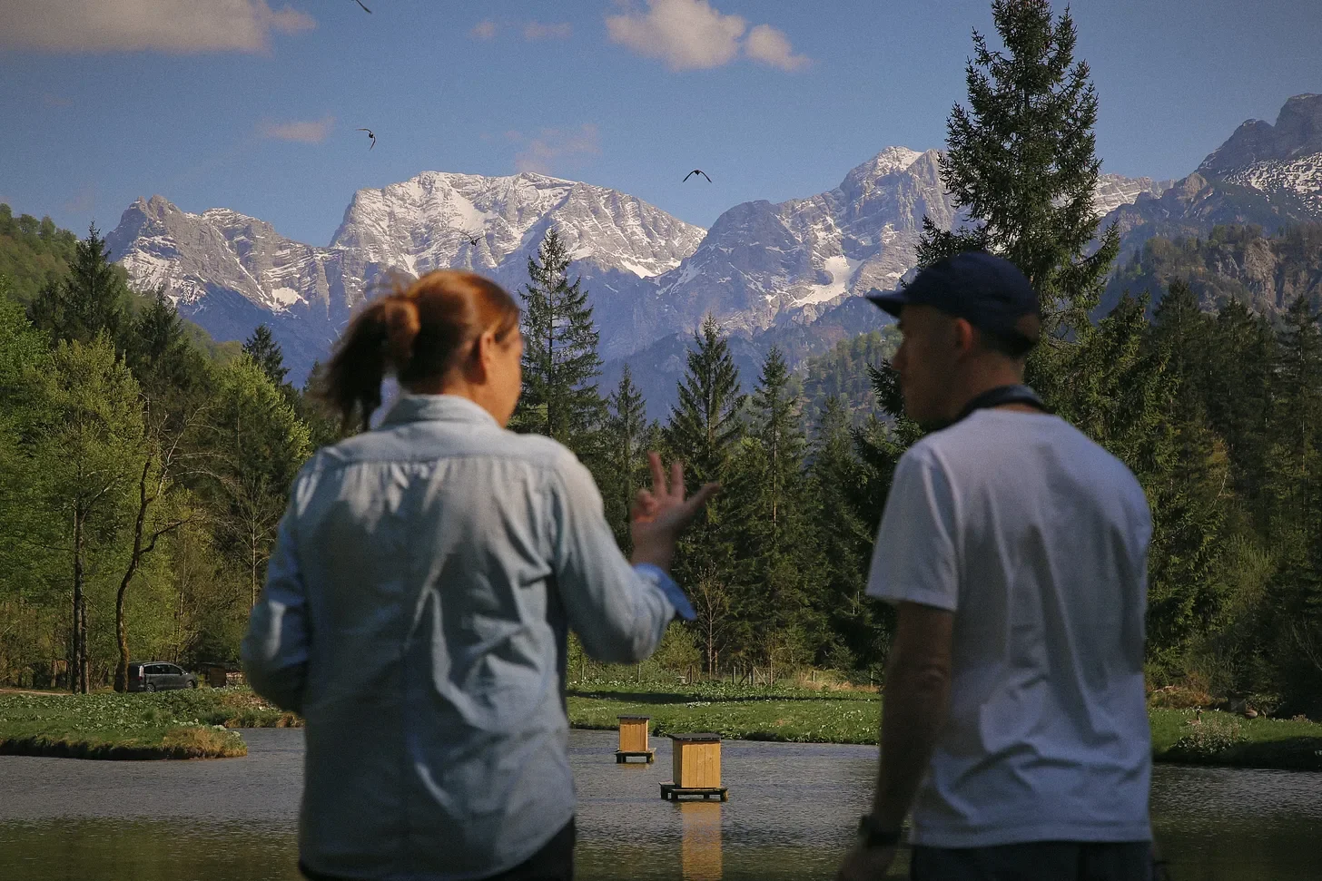 Tomas Leach on set in Austria