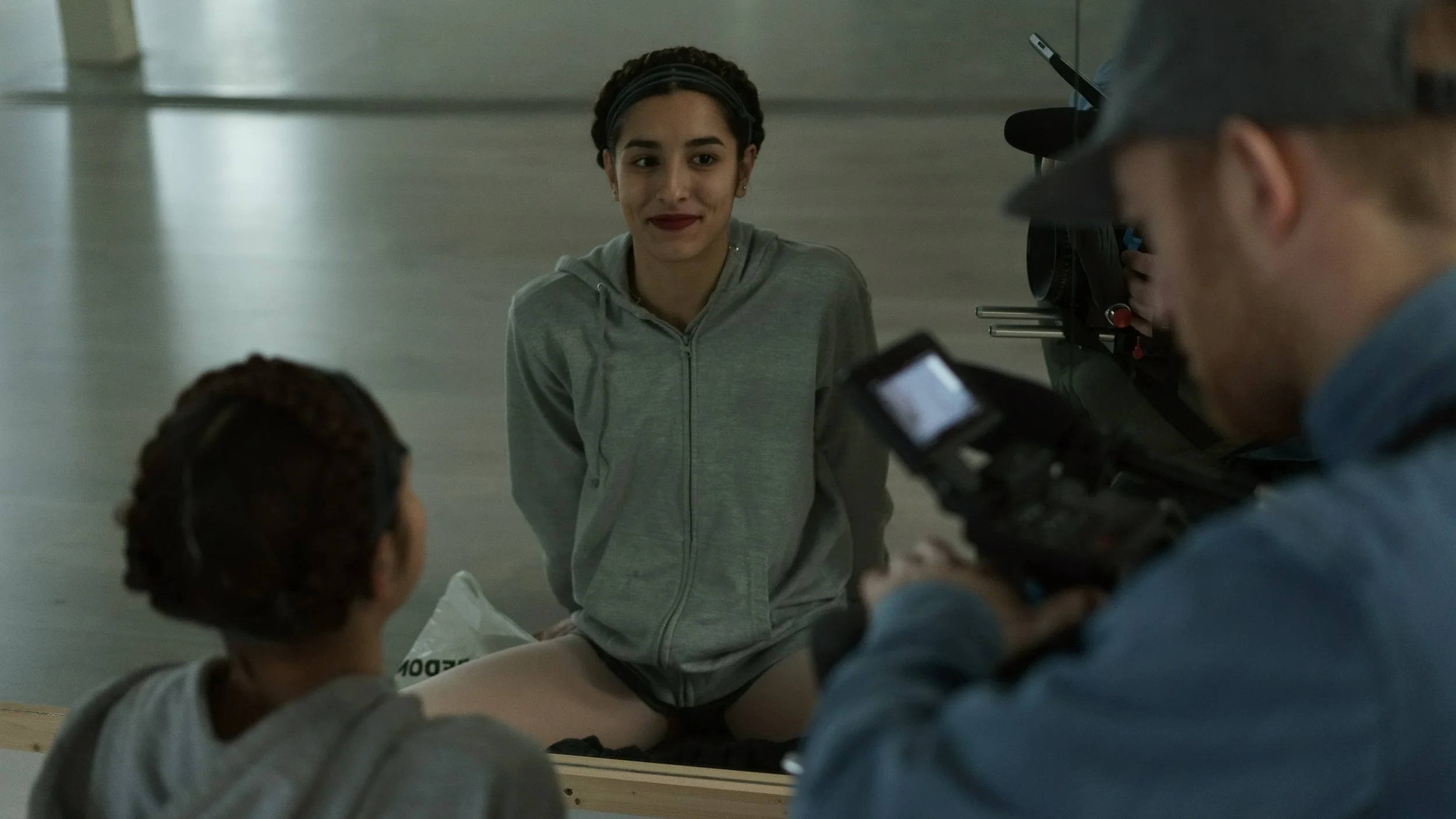 Behind the scenes filming Alba for the film Alba: Not Everyone Will Be Taken Into the Future