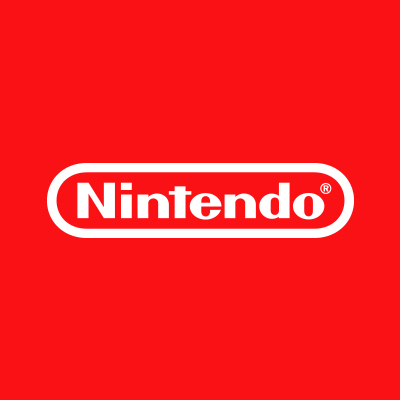 Red background with white Nintendo logo in the center.
