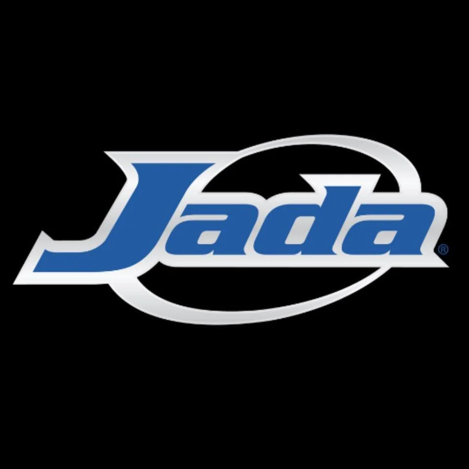 The Jada logo in blue and white with a black background.