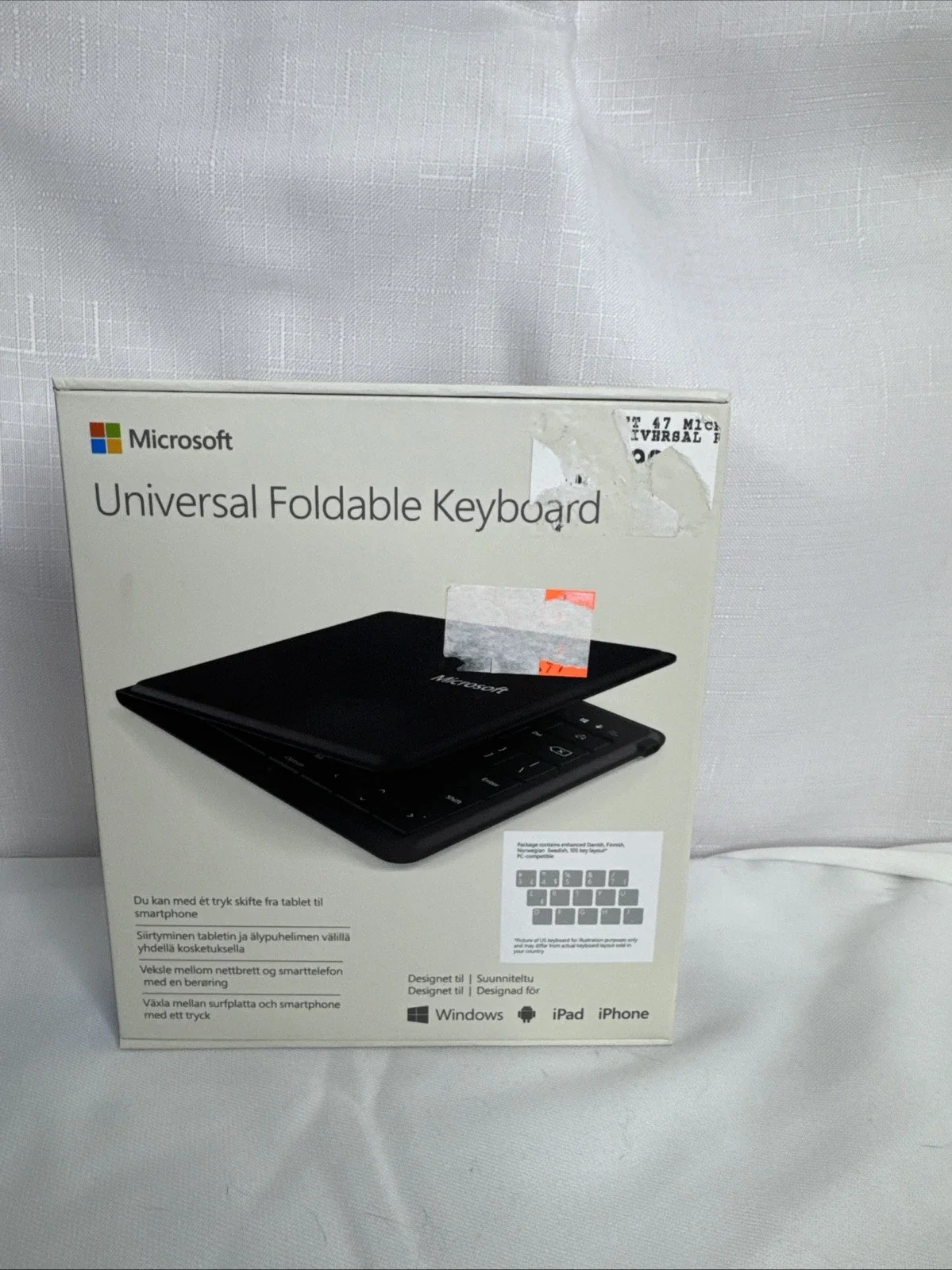 Microsoft Wireless Universal Foldable Keyboard Model# 1695 PC/Apple/Android NEW