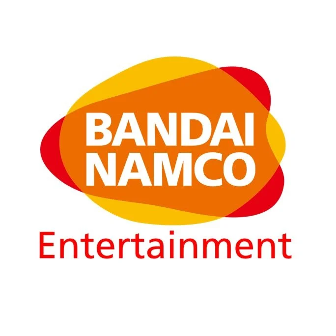 Bandai Namco Entertainment logo with yellow, orange, and red overlapping shapes and text