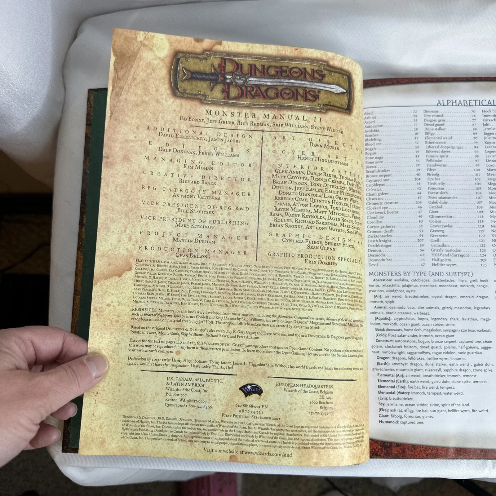 Monster Manual II Dungeons & Dragons 3.5 D&D 3rd Edition HC 1st Print VG