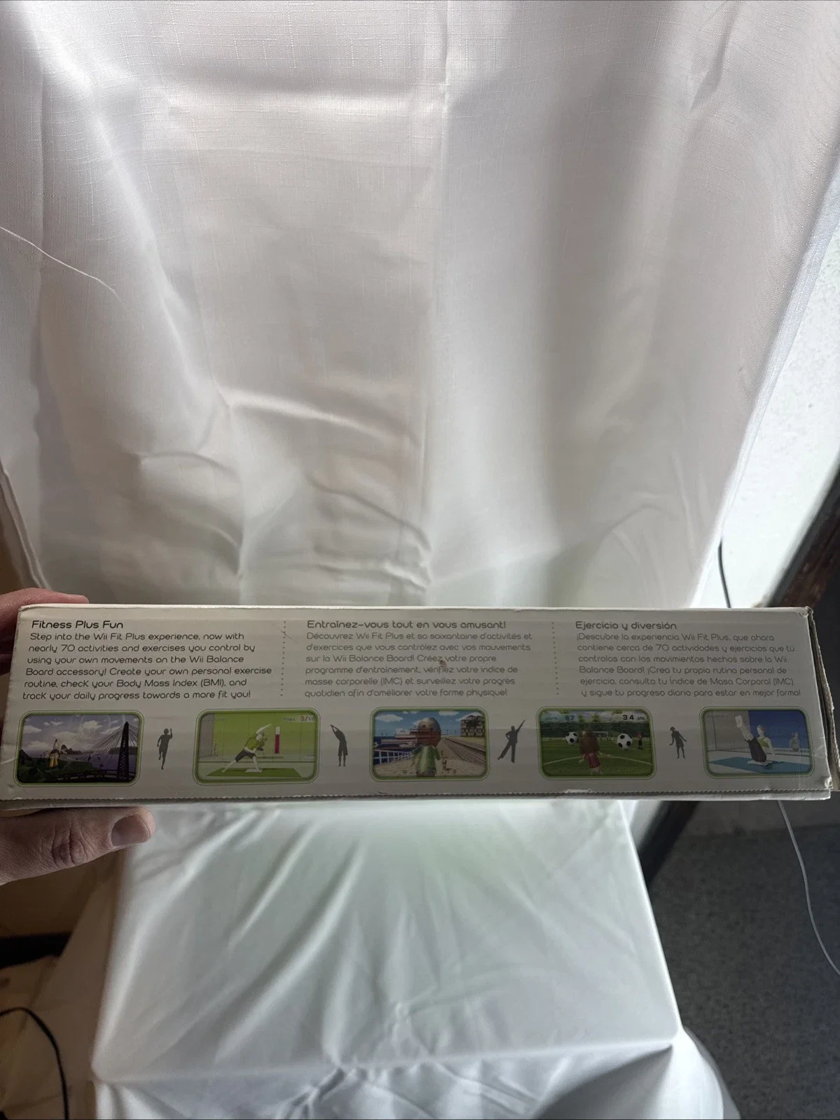 The Wii Fit Plus Bundle includes the Nintendo Wii console, along with the game "Wii Fit Plus" published by Nintendo Games.