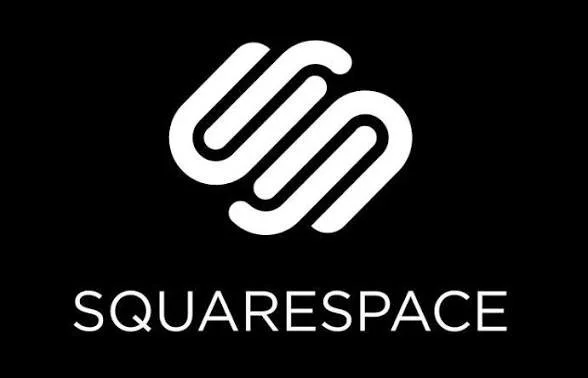 Squarespace logo with a black background and white text