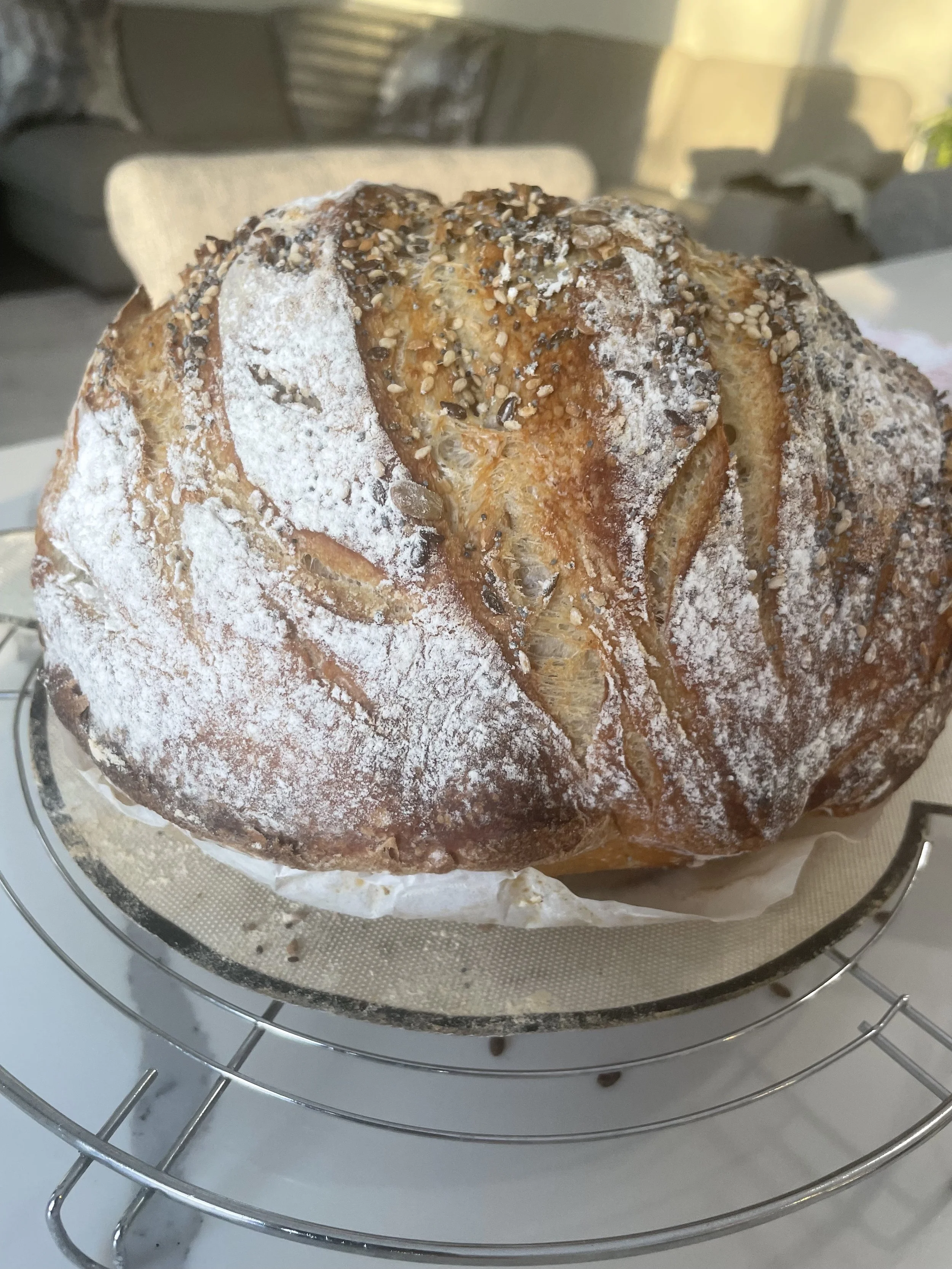 Paine traditionala cu maia- mare/Rustic sourdough loaf- large (800GR)