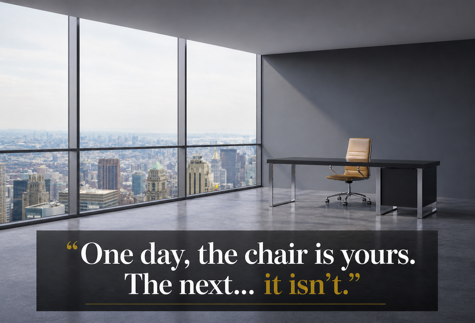 One day the chair is your’s-the next it isn’t