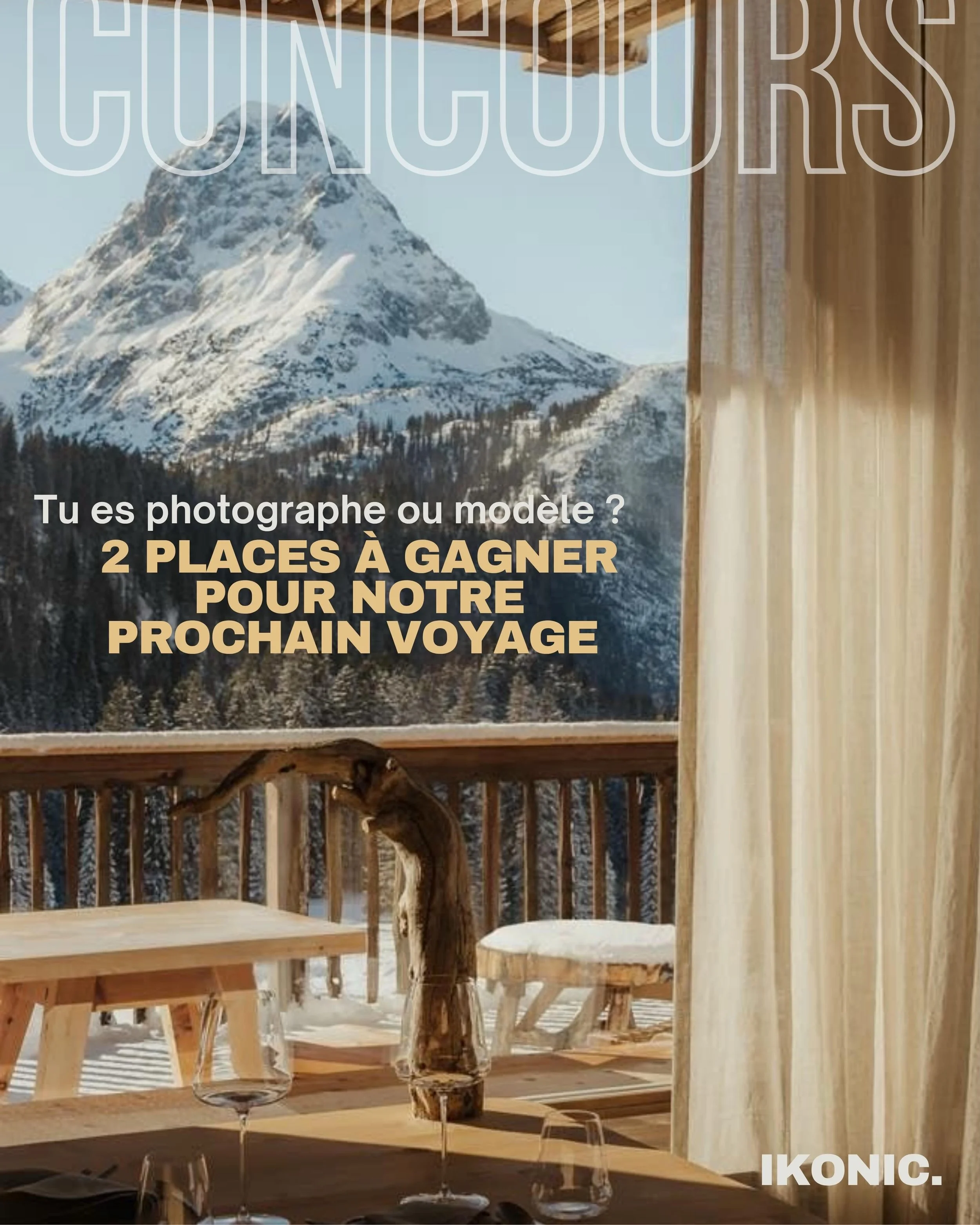 🏔️ JEU CONCOURS 🏔️

Pour cette prochaine &eacute;dition @ikonictrips &agrave; Meg&egrave;ve du 22 au 25 juin, on a d&eacute;cid&eacute; de vous faire gagner 2 places pour vivre l&rsquo;exp&eacute;rience compl&egrave;te avec nous ✨

Pour construire 