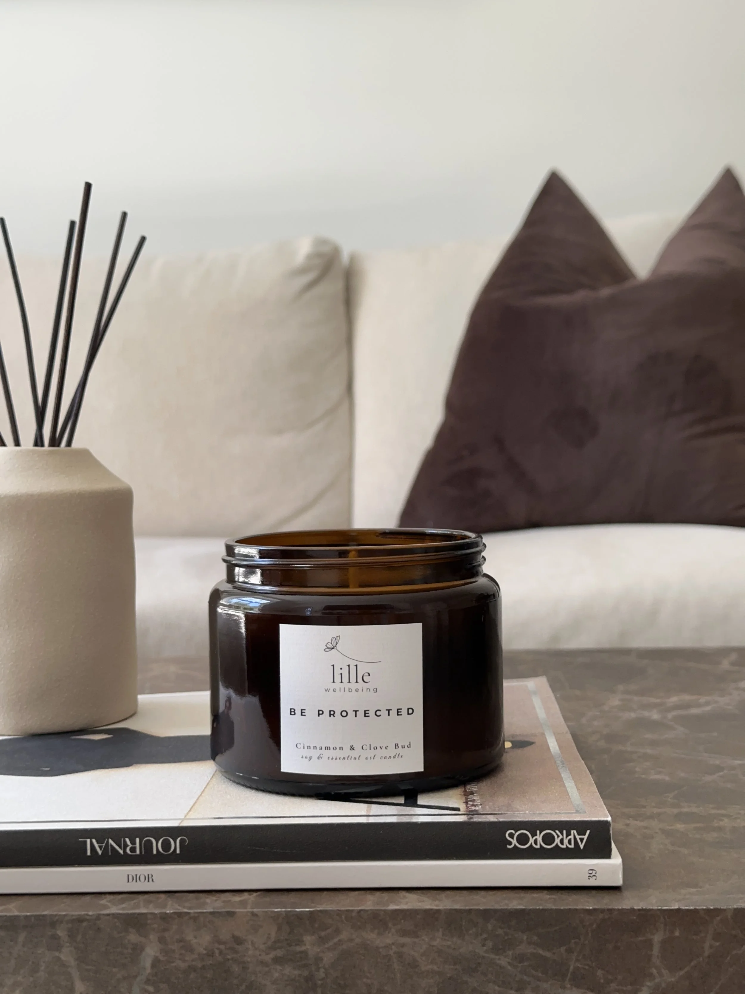 Be Protected - Cinnamon & Clove Bud Soy Candle - Chocolate Amber 450g