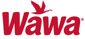 Wawa logo with red text and a flying bird above the letter 'W'