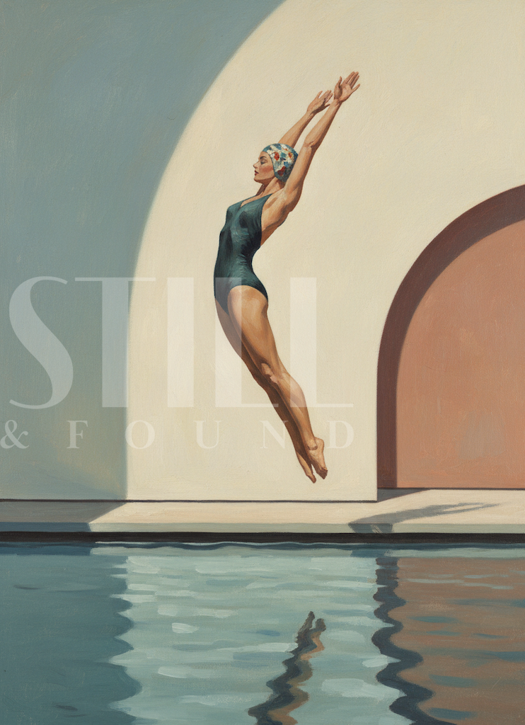 Vintage Pool - Digital Art Print (Download)