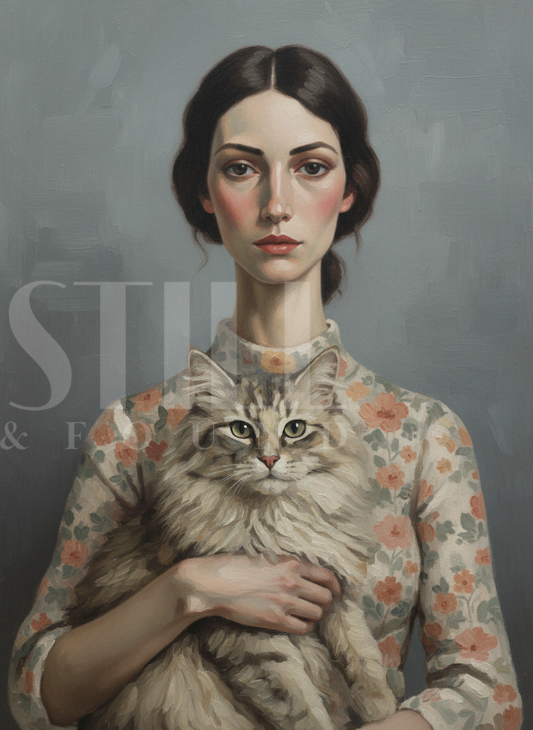 Moggy with Mo - Digital Art Print (Download)