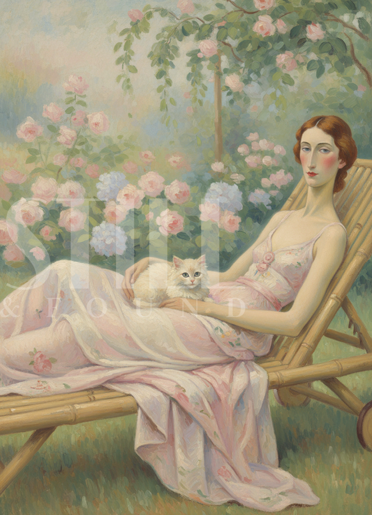 Rose & Kitty - Digital Art Print (Download)