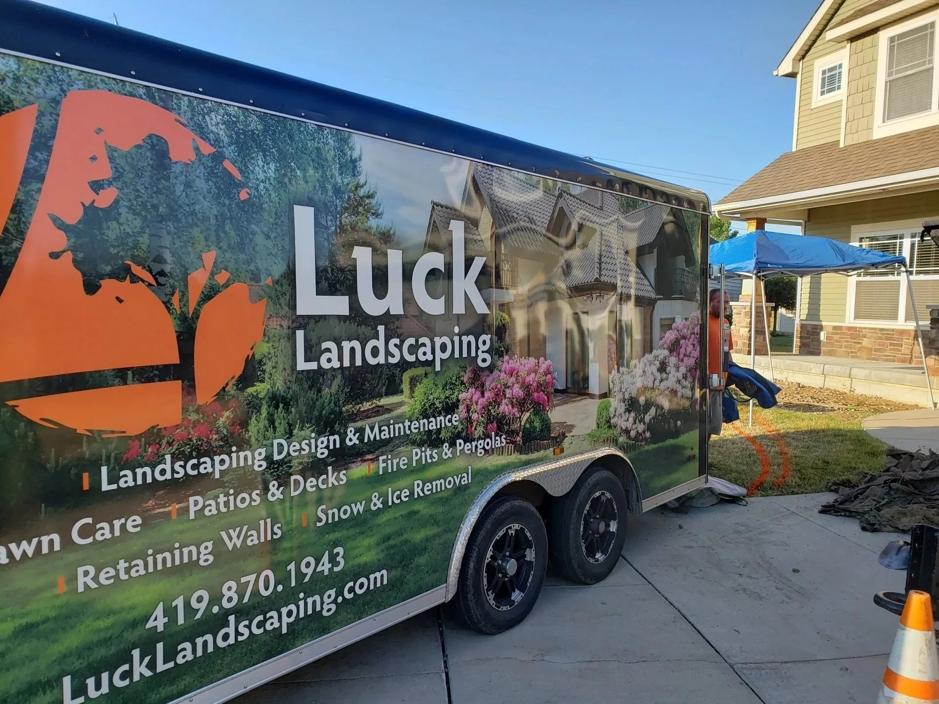 Luck Landscaping commercial truck