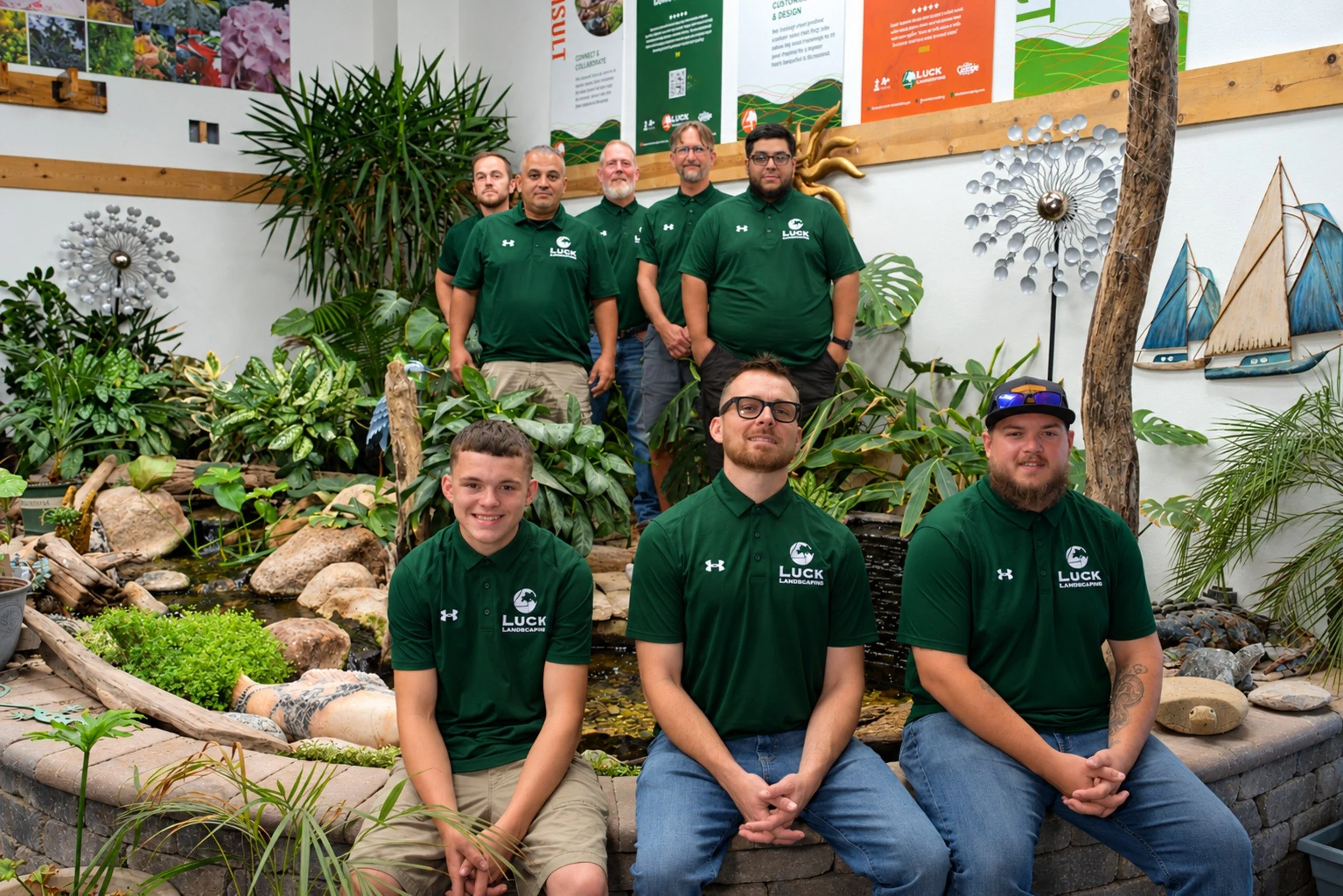 Luck Landscaping Team at Indoor Pond Showcase