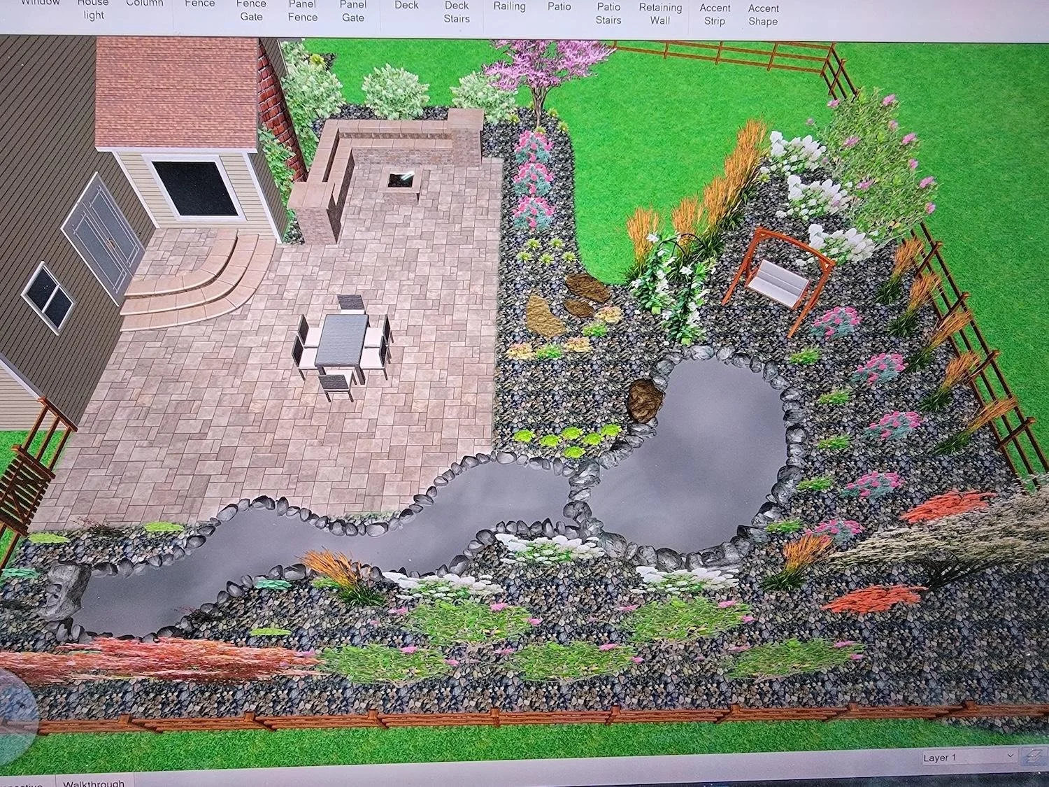 Luxury outdoor living by Luck Lagoons at dusk