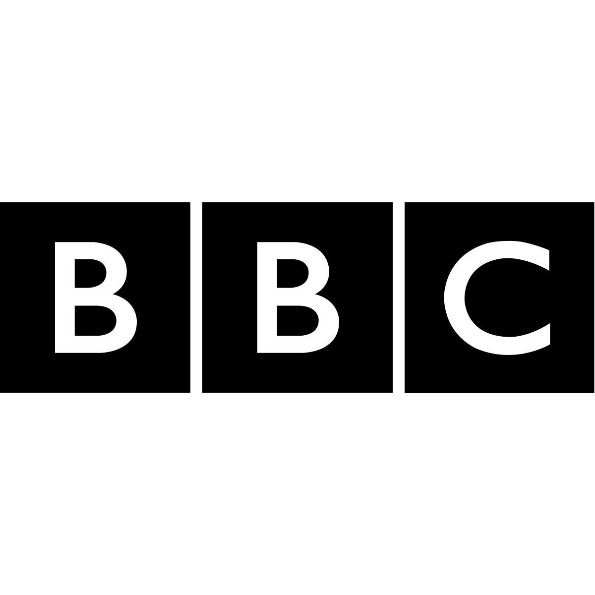 The BBC logo with three black squares and white letters 'B', 'B', and 'C' inside