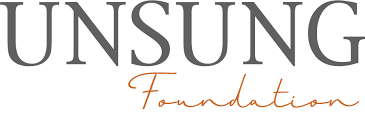 The logo of the UNSUNG Foundation with the words 'UNSUNG' in large gray letters and 'Foundation' in smaller orange cursive underneath.