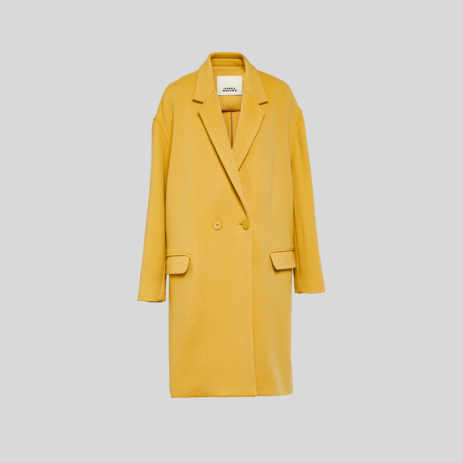 Manteau laine jaune oversize coupe vintage Make My Limonade 