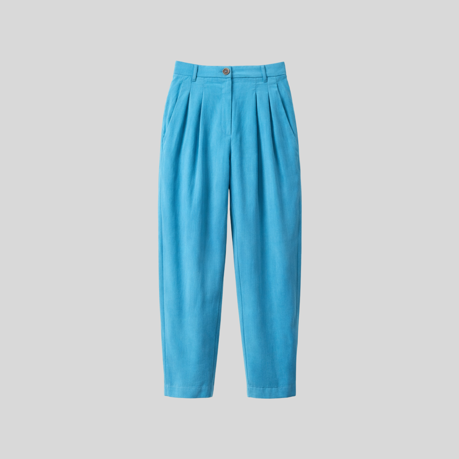 Pantalon Bleu turquoise velours femme coupe ballon coupe carotte make My Limonade