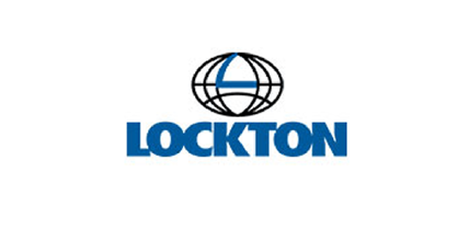 Lockton logo with a globe and blue text