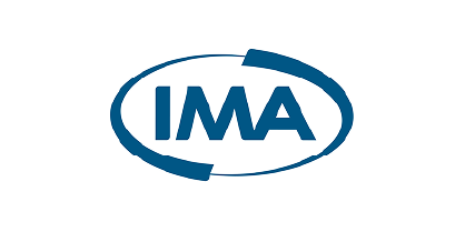 IMA logo with blue text inside an oval shape.