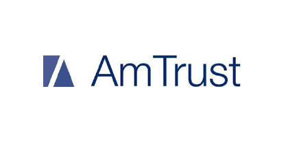 AmTrust logo with blue and white colors