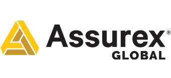 Assurex Global logo with yellow triangular symbol and black text on a white background.