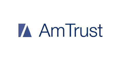AmTrust logo with a stylized triangle symbol and the company name in blue and black text.