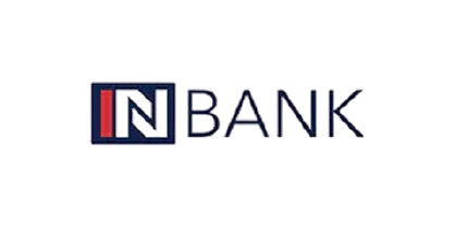 Logo for INBANK featuring a stylized 'IN' inside a square and the word 'BANK' next to it.
