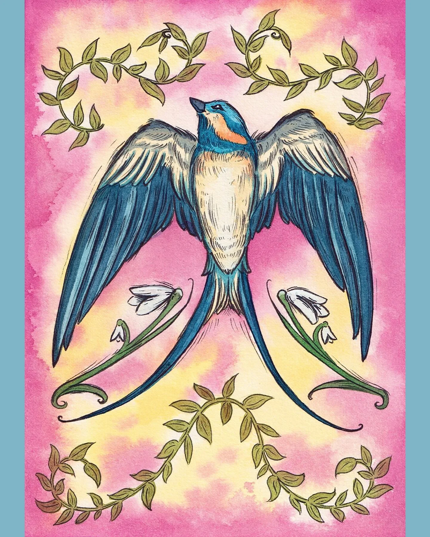 The swallows have returned this spring ~🪺🩵🌿🌿~ their return every year fills me with so much joy! I adore swallows so much and I wish we could have them around for longer, but their fleeting presence is what makes them so special. 🩵 

what is you