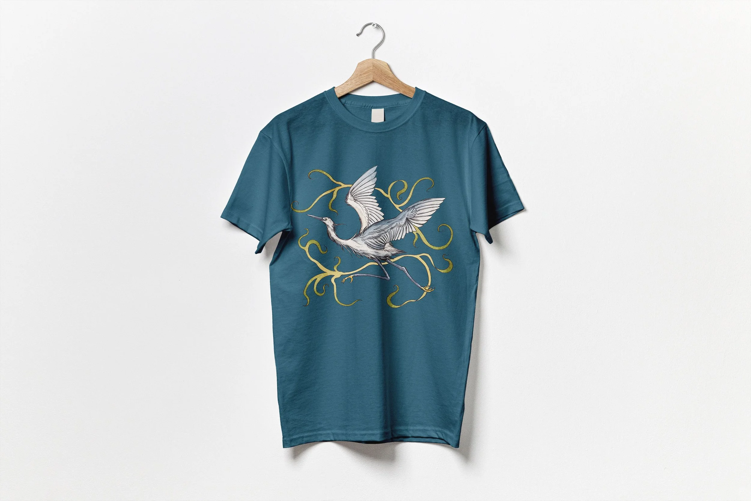 T-Shirt Mockup, Little Egret Teal.jpg