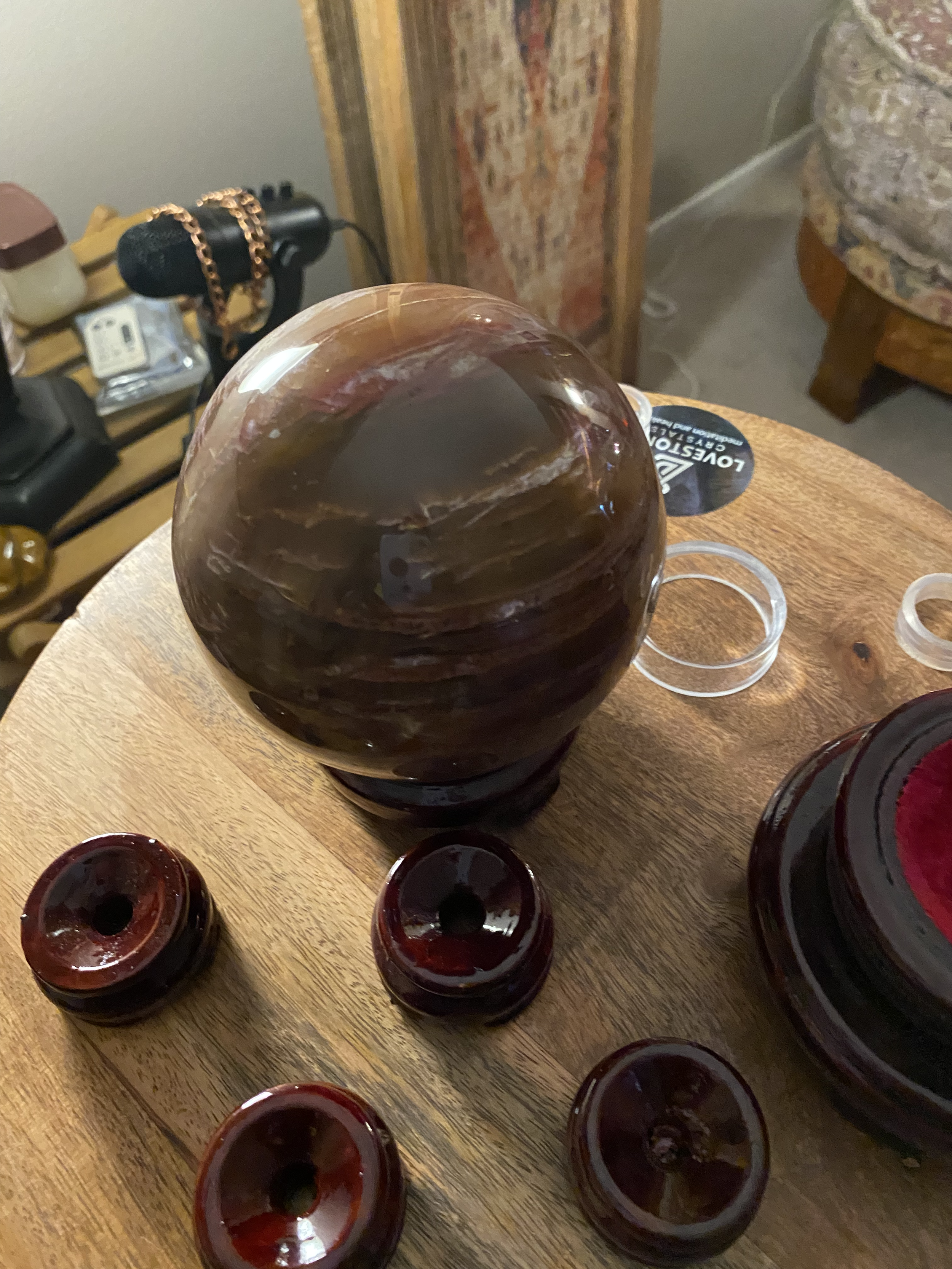 Petrified Wood Sphere - 4 Inches